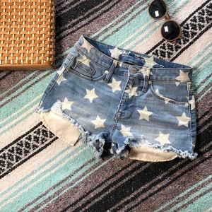 Boho Americana Denim Star Print Shorts | Mossimo 2